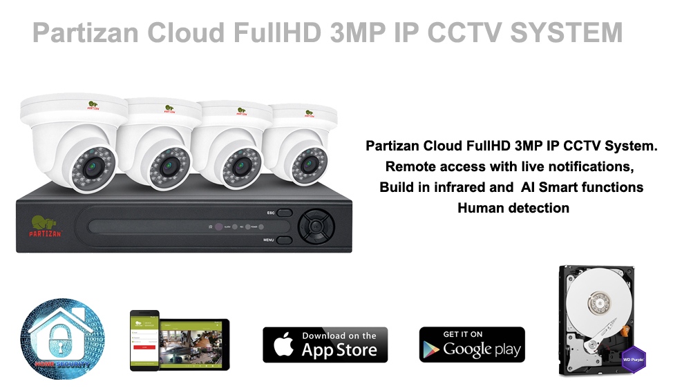 FullHD 3MP IP POE CCTV SYSTEM
